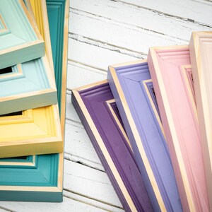 Distressed Charleston, Choose Your Size, Wood Frame, Teal Picture Frame, Purple Frame, Lilac Frame, Gallery Style Frame- Large Wall Frames image 6