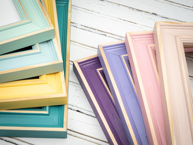 Distressed Charleston, Choose Your Size, Wood Frame, Teal Picture Frame, Purple Frame, Lilac Frame, Gallery Style Frame- Large Wall Frames image 6