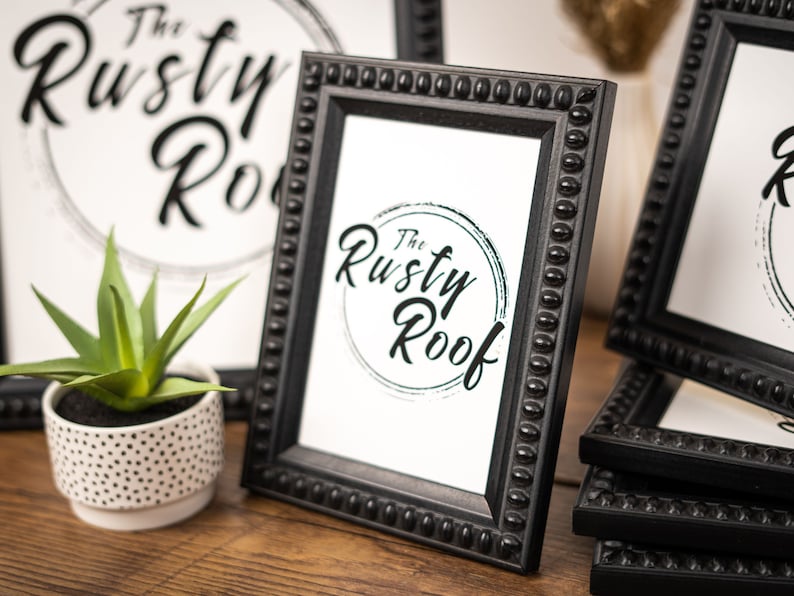 Black Beaded Frame, Handmade Black Wooden Frame, Minimalistic Modern Table-top Photo Frame, Choose Your Size, 4x6, 8x10, 11x14, 13x19 & More image 1