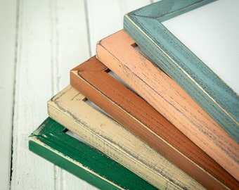 Weathered Emily - Choose Your Color/Size - Handmade Picture Frame - Solid Wood - Distressed Frame - Custom Sizes - Gallery Wall Decor