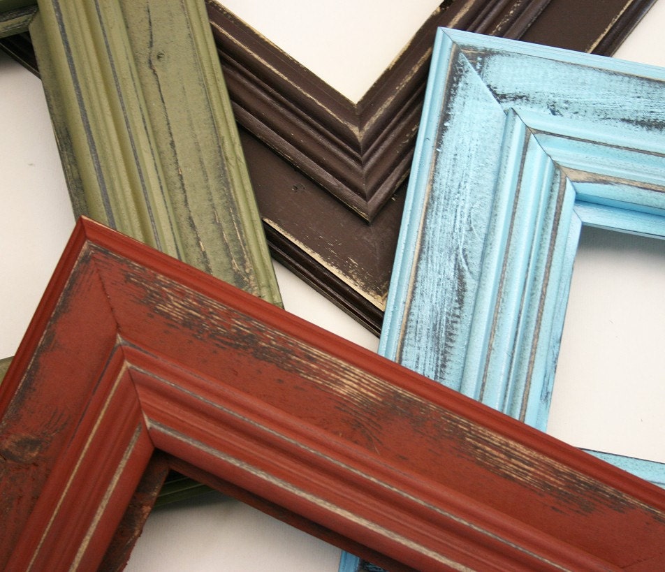 Distressed Frame Rustic Hand Painted Lauren Collection | Etsy