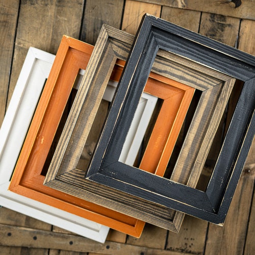 Farmhouse Distressed Frame, Picture Frames, Rustic Picture Frame, Hand Painted, Stacked, 4x6, 5x7, 8x10, 16x20