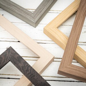 Modern Narrow Savannah Picture Frame - Choose Your Size and Finish - Sleek, Contemporary Design - Natural Wood Tones - Perfect for Any Space image 2