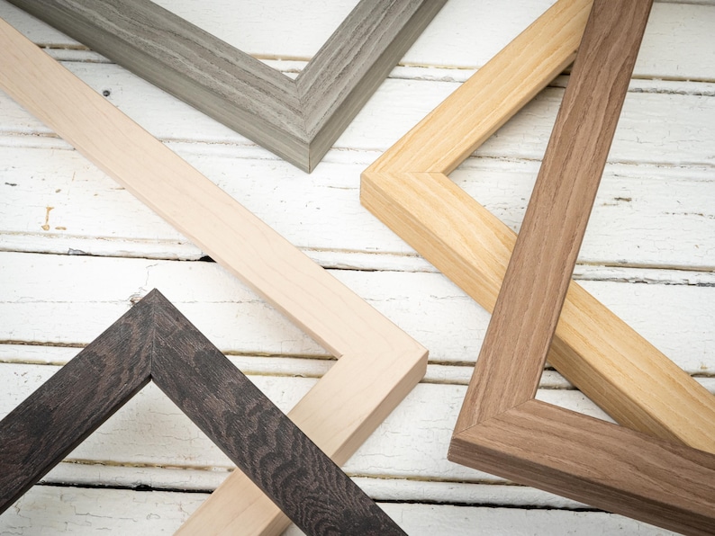 Modern Narrow Savannah Picture Frame - Choose Your Size and Finish - Sleek, Contemporary Design - Natural Wood Tones - Perfect for Any Space image 2