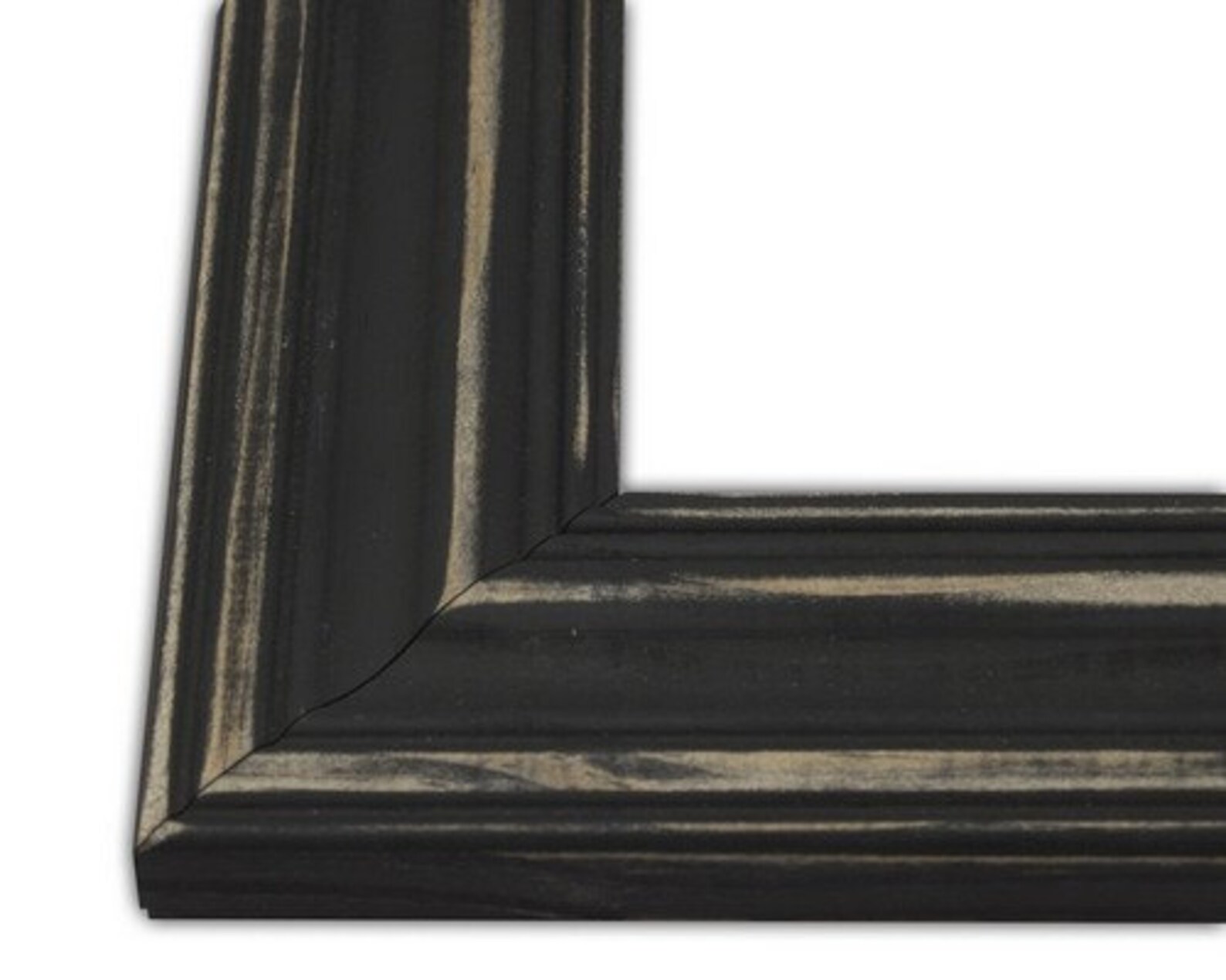 Wide Distressed Black Picture Frame Hand Painted Shabby Etsy