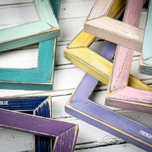 Weathered Emily - Choose Your Color/Size - Handmade Picture Frame - Solid Wood - Distressed Frame - Custom Sizes - Gallery Wall Decor image 8
