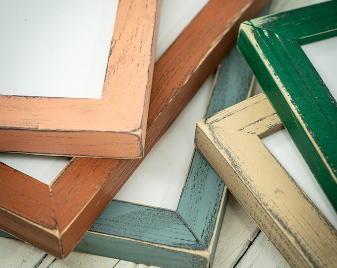 Picture Frame Set Ornate Mix Hand Painted Distressed Shabby Chic