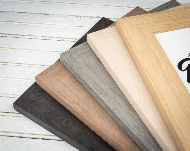 Wide Savannah Picture Frame - Choose Your Size and Finish - Clean-lined, Contemporary Photo Frame - Natural Wood Tones - Wide Frame Bild 7