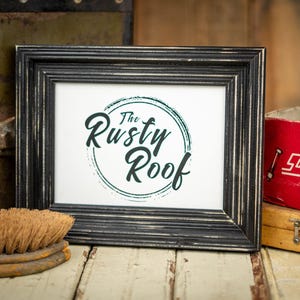 Ready to Ship - Black Distressed Cimarron Frame - Hand-made Rustic Picture Frame - 5x7 Black Photo Frame - Ships Same Day