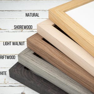 Modern Narrow Savannah Picture Frame - Choose Your Size and Finish - Sleek, Contemporary Design - Natural Wood Tones - Perfect for Any Space image 3