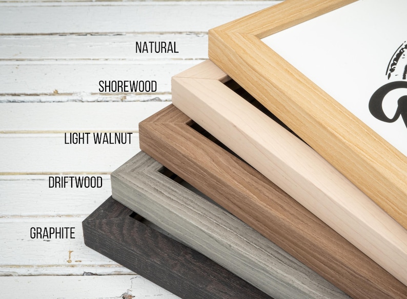 Modern Narrow Savannah Picture Frame - Choose Your Size and Finish - Sleek, Contemporary Design - Natural Wood Tones - Perfect for Any Space image 3