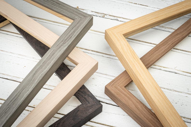 Modern Narrow Savannah Picture Frame - Choose Your Size and Finish - Sleek, Contemporary Design - Natural Wood Tones - Perfect for Any Space image 9