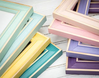 Distressed Charleston, Choose Your Size, Wood Frame, Teal Picture Frame, Purple Frame, Lilac Frame, Gallery Style Frame- Large Wall Frames