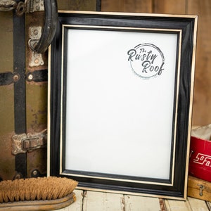 Ready to Ship Black Distressed Classic Picture Frame, Rustic Picture Frame, Picture Frame, 9x12 Distressed Frame, Distressed Classic Frame