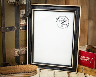 Ready to Ship Black Distressed Classic Picture Frame, Rustic Picture Frame, Picture Frame, 9x12 Distressed Frame, Distressed Classic Frame