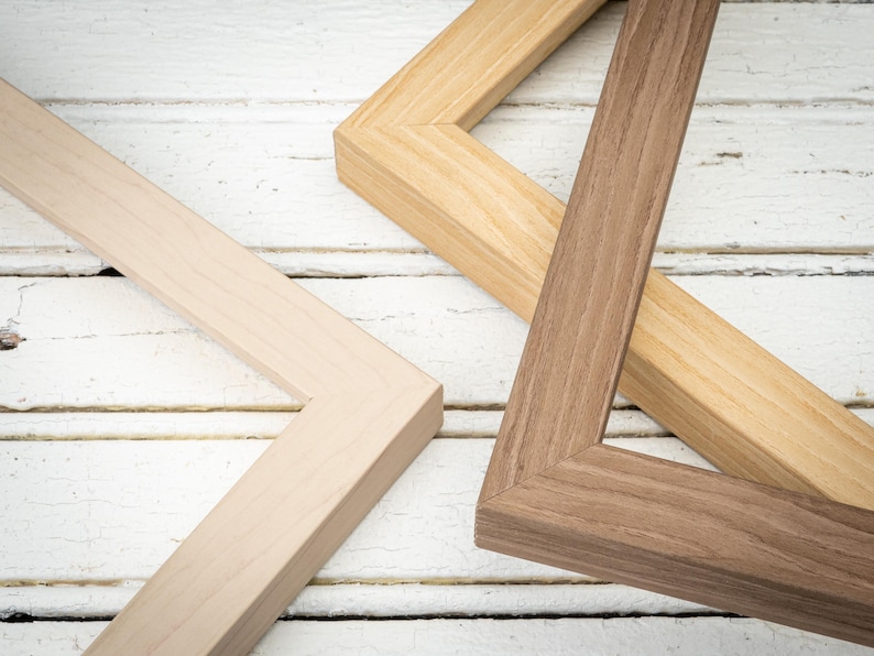 Modern Narrow Savannah Picture Frame - Choose Your Size and Finish - Sleek, Contemporary Design - Natural Wood Tones - Perfect for Any Space image 5