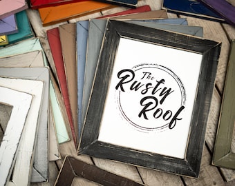 Weathered Everly Picture Frame, Rustic Picture Frame, Handmade Frame, Vintage Patina Wood Frame, Picture Frame, Weathered Everly Frame