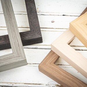 Modern Narrow Savannah Picture Frame - Choose Your Size and Finish - Sleek, Contemporary Design - Natural Wood Tones - Perfect for Any Space image 6