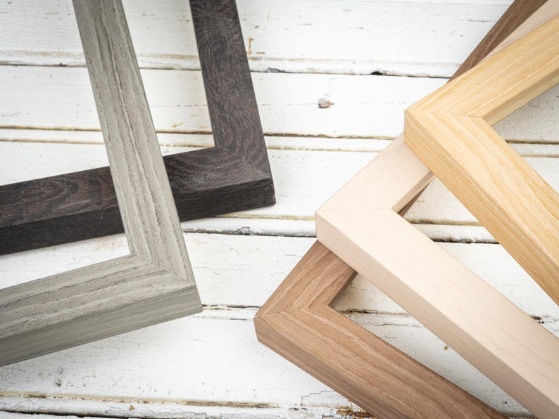 Modern Narrow Savannah Picture Frame - Choose Your Size and Finish - Sleek, Contemporary Design - Natural Wood Tones - Perfect for Any Space image 6