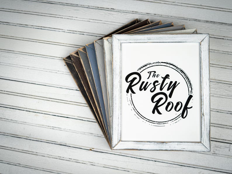 Weathered Emily - Choose Your Color/Size - Handmade Picture Frame - Solid Wood - Distressed Frame - Custom Sizes - Gallery Wall Decor image 3