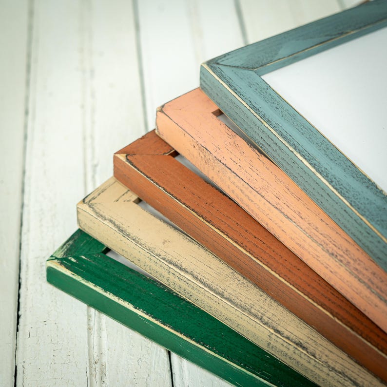 Weathered Emily - Choose Your Color/Size - Handmade Picture Frame - Solid Wood - Earthy Tones - Custom Sizes - Gallery Wall Decor immagine 1