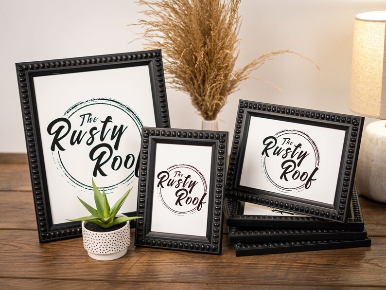 Black Beaded Frame, Handmade Black Wooden Frame, Minimalistic Modern Table-top Photo Frame, Choose Your Size, 4x6, 8x10, 11x14, 13x19 & More image 4
