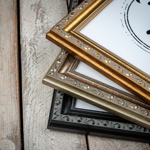 Scrolled Picture Frame, Ornate Picture Frame, Gold Picture Frame, Silver  Picture Frame, Black, Champagne, Ornate Frame, Photo Frame, Wood -   Ireland