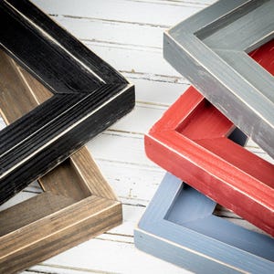Farmhouse Distressed Frame, Saddle Stain, Rustic Picture Frame, Hand Painted, Stacked, Many Sizes, 4x6, 5x7, 8x10, 16x20, And More