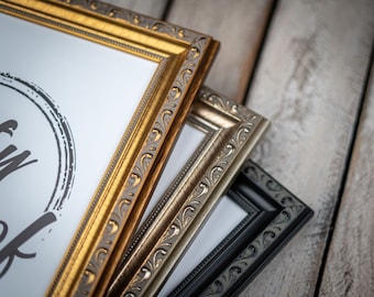 Scrolled Picture Frame, Ornate Picture Frame, Gold Picture Frame, Silver Picture Frame, Black, Champagne, Ornate Frame, Photo Frame, Wood