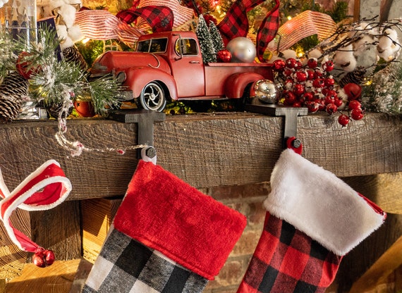 Christmas Stocking Holders For Mantle Fireplace, Set Of 4