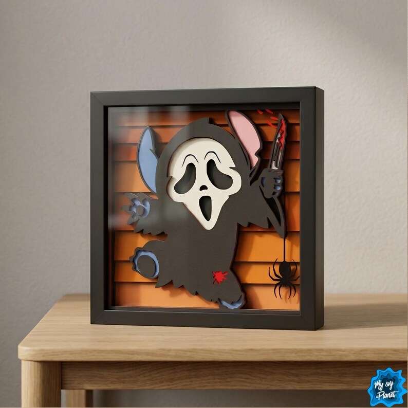 Spooky Alien Layered SVG, Halloween Shadow Box Template, Horror ...