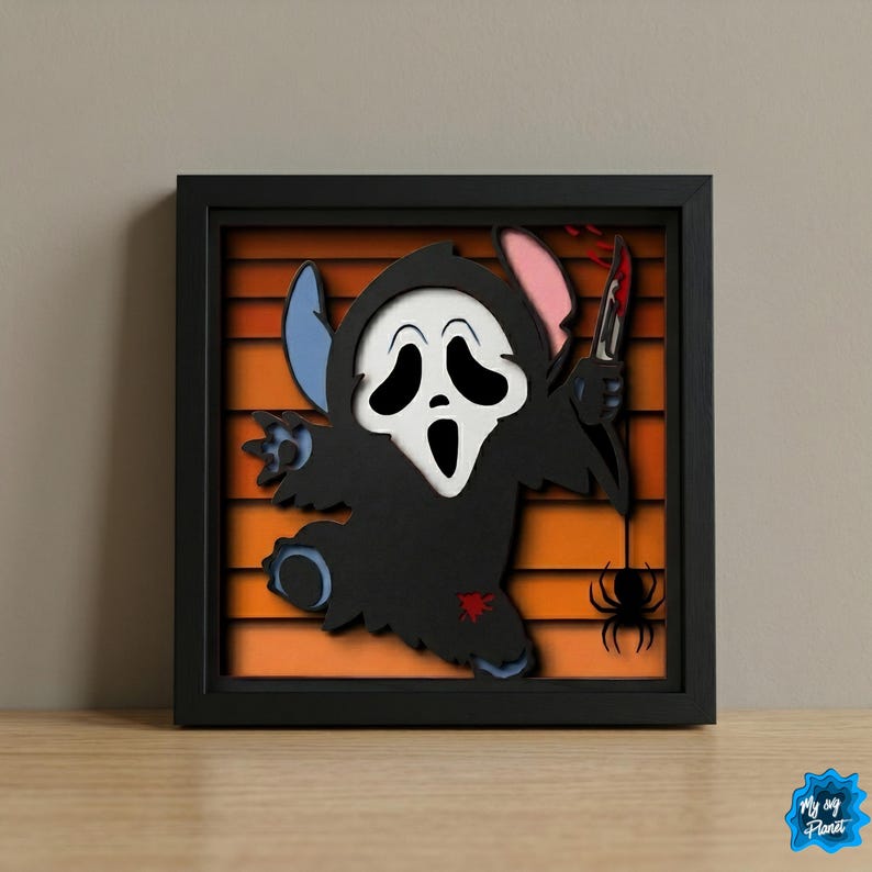 Spooky Alien Layered SVG, Halloween Shadow Box Template, Horror ...