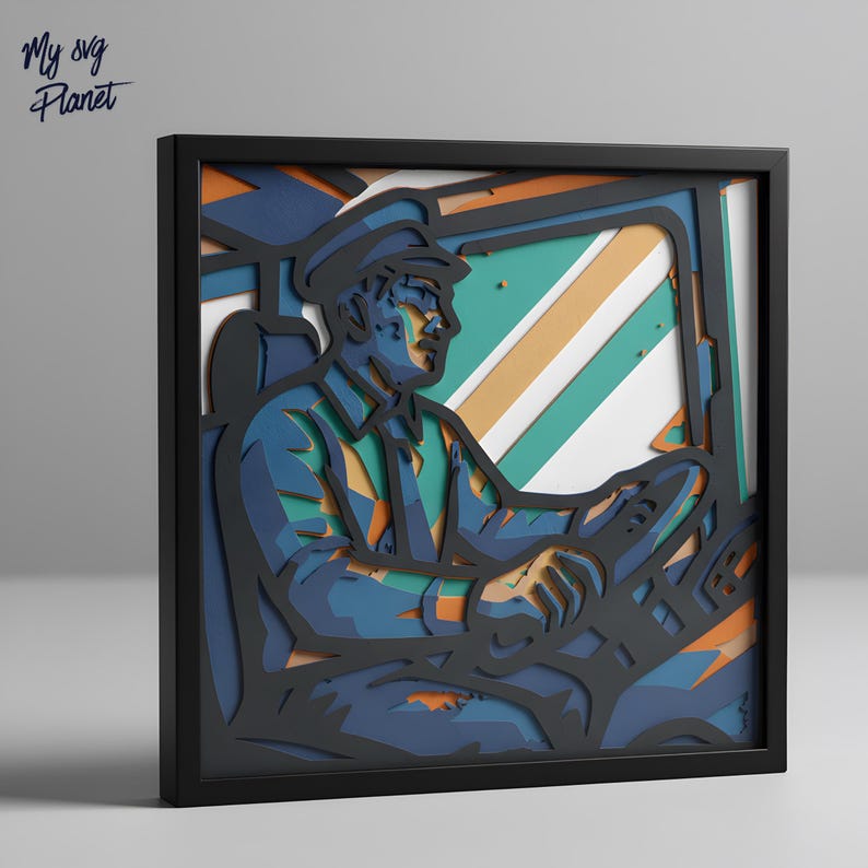 Retro Bus/truck Driver Shadow Box SVG – Layered Papercut Design - Etsy