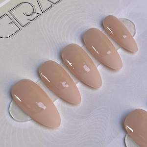 Press On Nails - Neutral Matte French - Elevated Basics - Handmade - Reusable