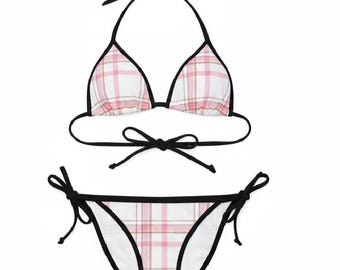 Pink Plaid Bikini