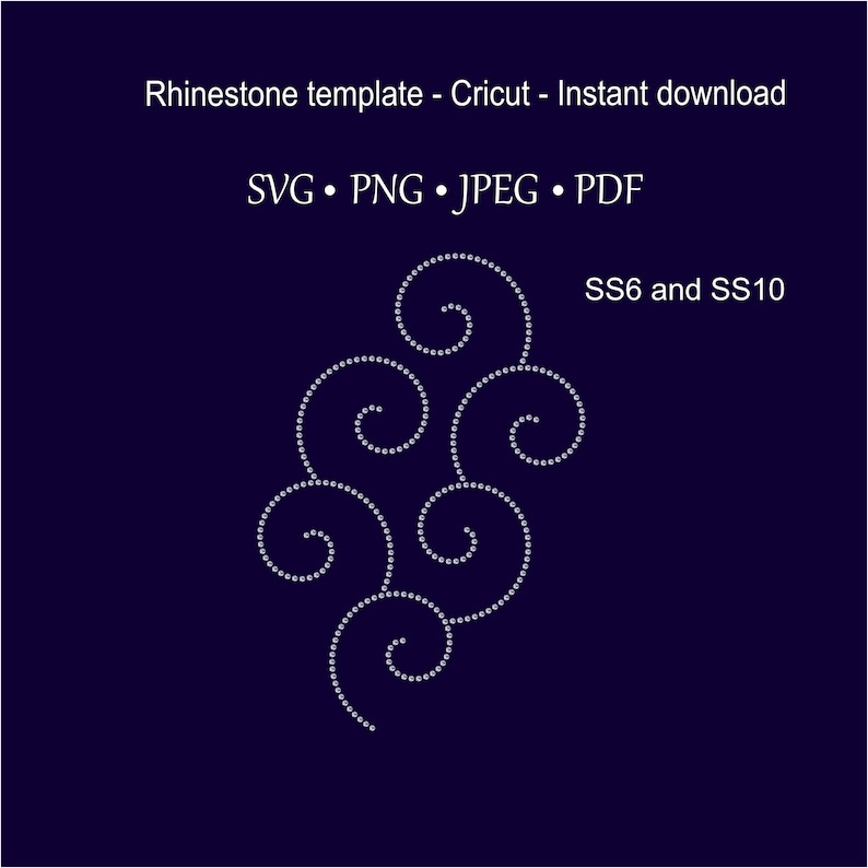 One Rhinestone Pdf Rhinestone Template — SVG Files – SS6 SS10 – Compatible Cricut - Etsy