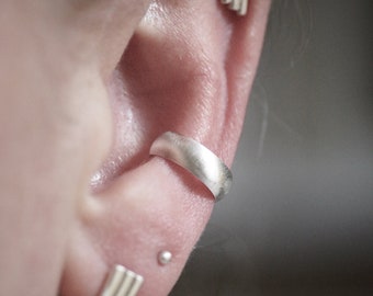 Wide Ear Cuff - Sterling Silver