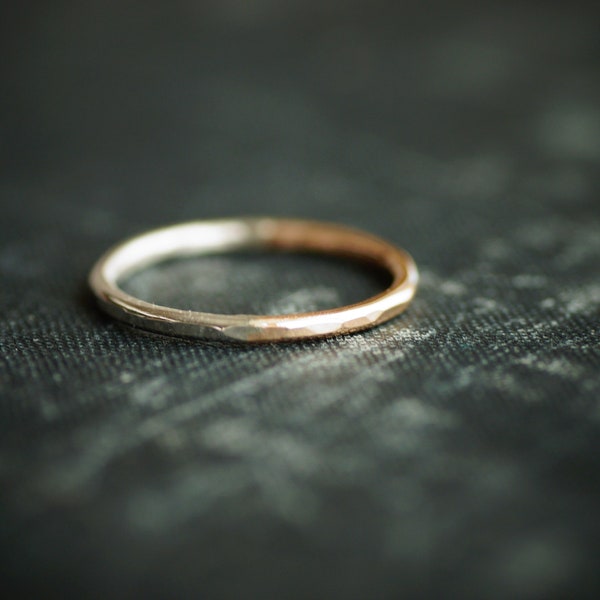 Mixed Metal Ring - Sterling Silver and 14kt Goldfill