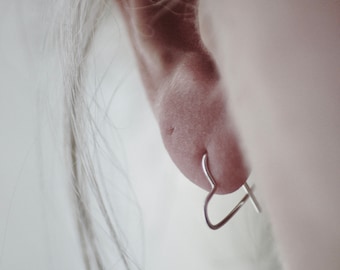 Small Heart Hoop Earrings