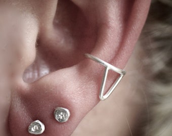 Ear Cuff with Accent - Sterling Silver