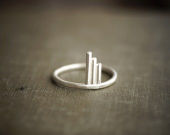 Tapered Bar Ring - Sterling Silver