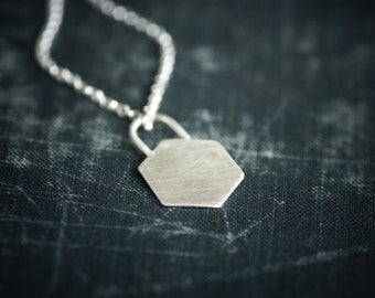 Hexagon Pendant Necklace