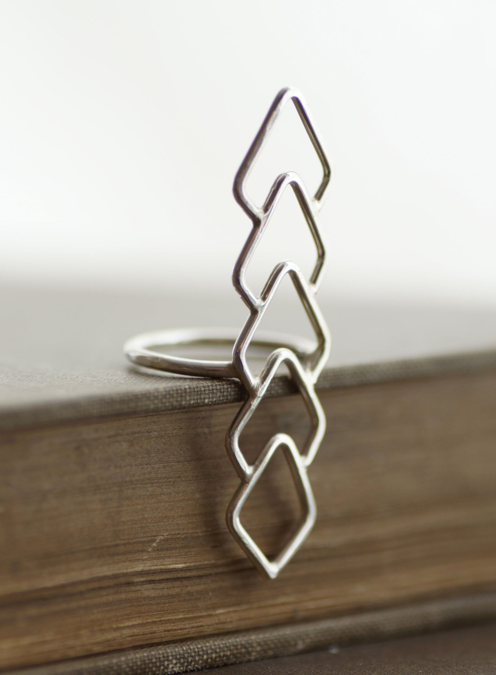 Geometric Statement Ring Sterling Silver Etsy