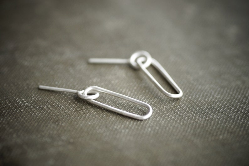 Chain Link Earrings Sterling Silver image 7