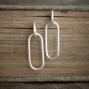 Chain Link Earrings Sterling Silver image 6