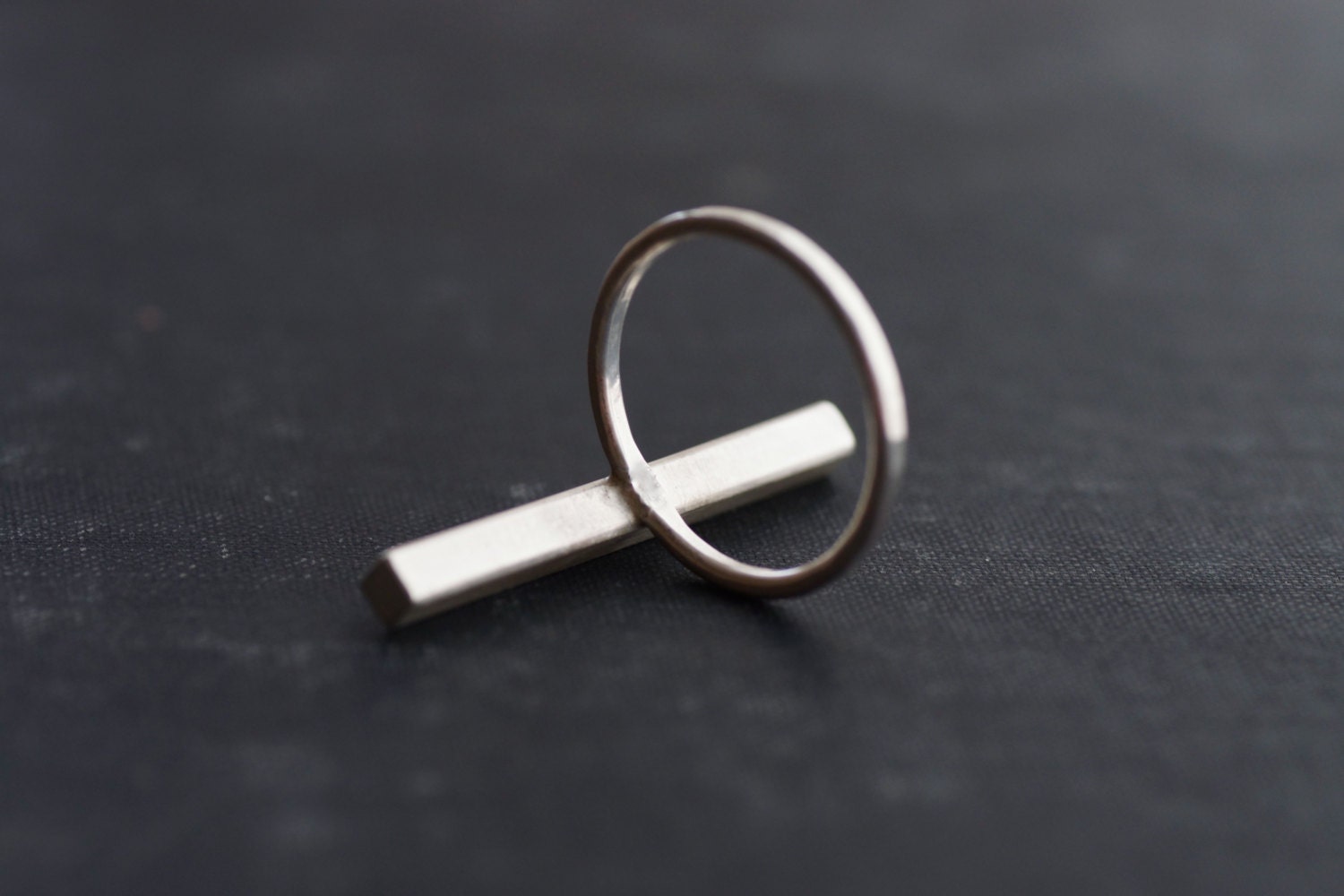 Sterling Silver Bar Ring Statement Made to Order Etsy