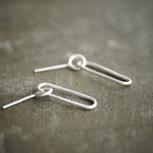 Chain Link Earrings Sterling Silver image 8