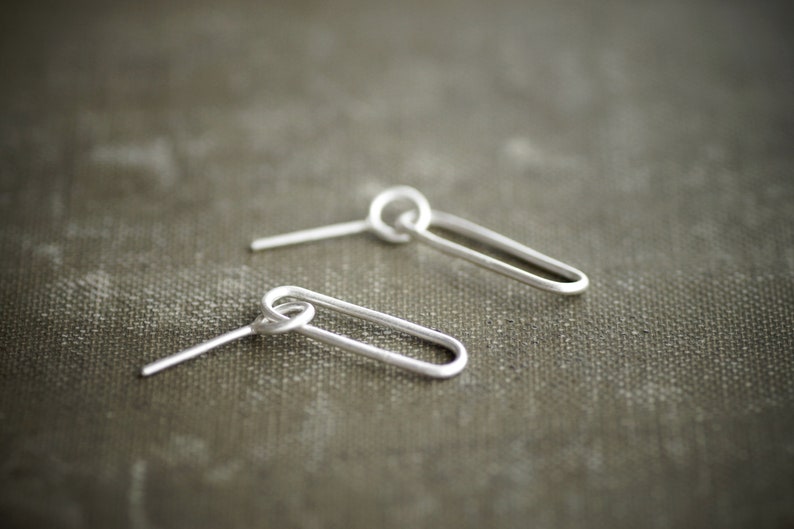 Chain Link Earrings Sterling Silver image 8