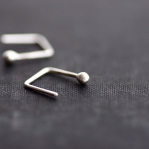 Sterling Ball Studs with Unique Tail image 1