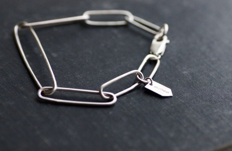 Handmade Sterling Silver Chain Link Bracelet Etsy